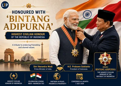 Prime Minister conferred ‘Bintang Adipurna of the Republic of Indonesia,’ the highest civilian award of the nation, by the President of Indonesia
